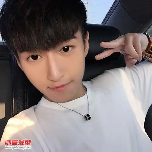 90后小鲜肉两边剃光直发齐刘海最萌_帅哥图片_帅哥发型网