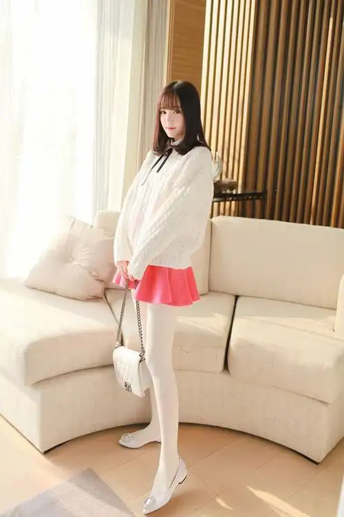 白色连裤袜