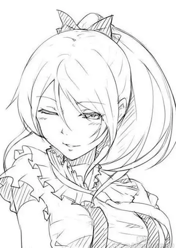 新手练习线稿lovelive绚濑绘里29p