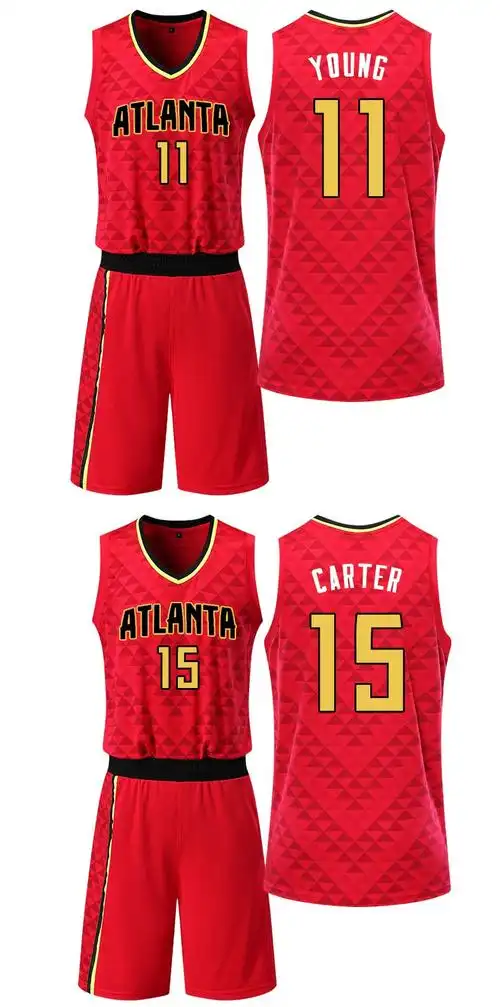 森纬 老鹰队球衣杨11号卡特15号男女成人儿童比赛球服定制篮球队服