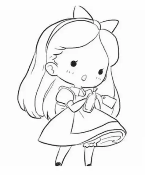 可爱女孩简笔画小女孩简笔画图片超萌小女孩简笔画大全可爱小女孩简笔