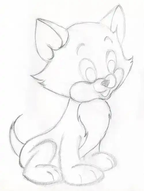 一步一步教你画小猫动物素描画步骤图分享(6)超萌可爱的小黄人卡通