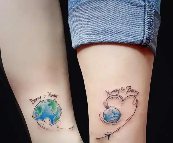 小清新的情侣纹身图案5