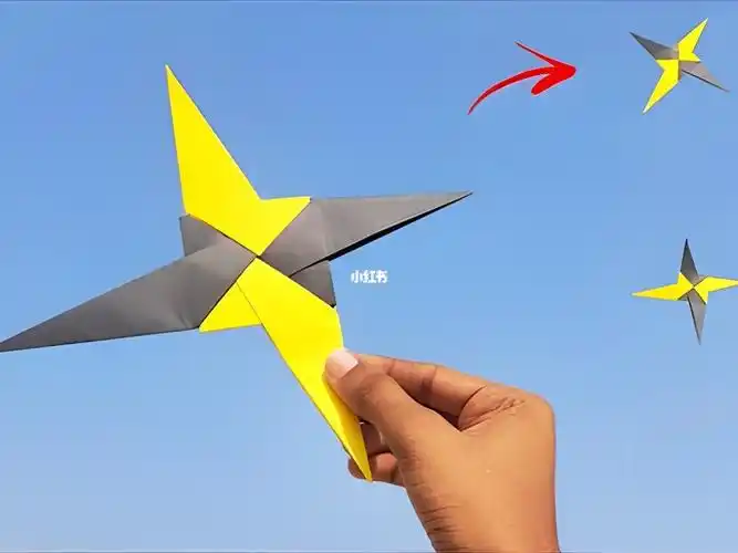能飞回手里的才好玩教你折十字星回旋镖