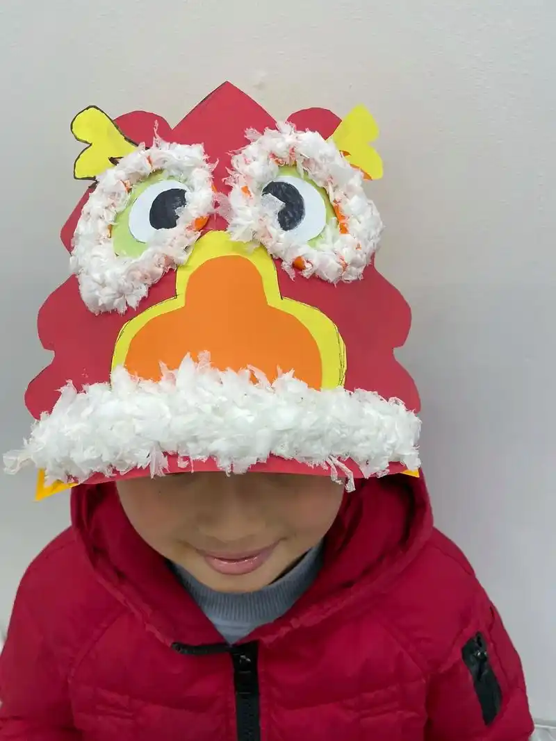 diy新年龙头帽子.寒假争章: 传承章弘扬 - 抖音