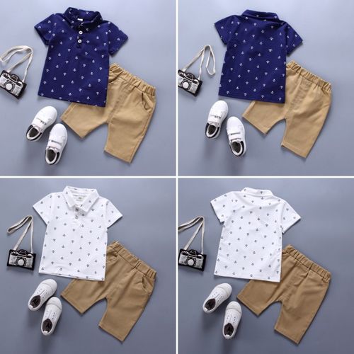 绍兴童装批发厂家直销夏款 0-5岁男童儿童 外贸优质短袖两件套装