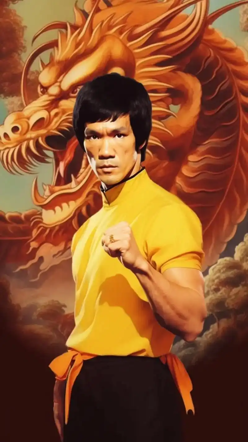 武术巨星李小龙,截拳道的创始人,速度与力量的完美结合