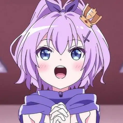 紫发小萌乖女生头像动漫头像