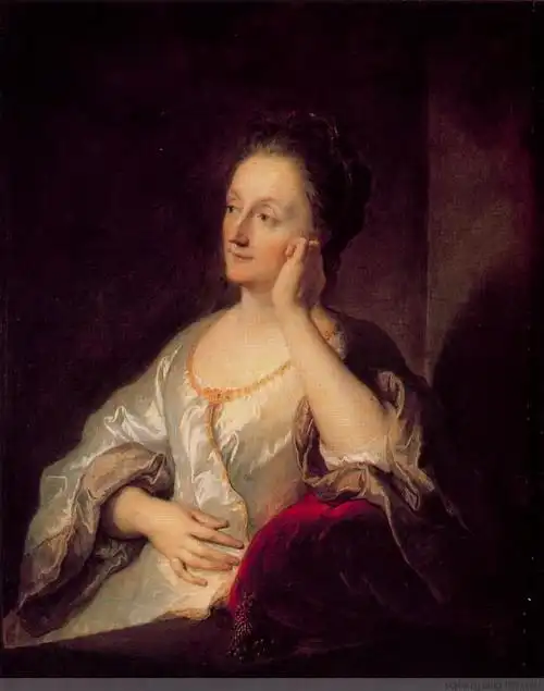 《画家妻子让娜》 这是一幅具有意大利风格的肖像画,画中人物随意的