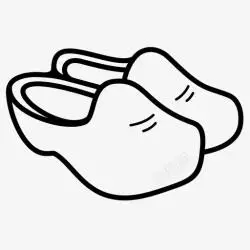 木屐鞋木屐荷兰产鞋图标高清图片