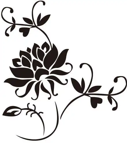 莲花文身图案:图腾莲花纹身图案图片