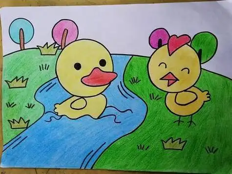 小学生简单易画人物绘画作品二年级学画画图片大全简笔画一二年级抗疫