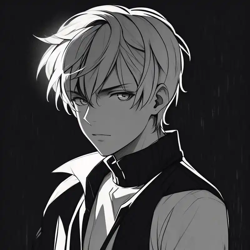 渣男必备头像95黑白素描风格 渣男头像来袭,黑白素描风格,酷炫又