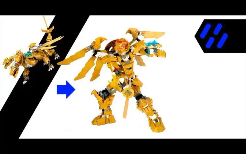 乐高71774劳埃德的黄金超级神龙套内改moc机甲 双腿
