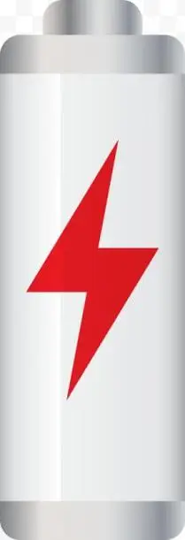 扁平化矢量闪电电池图