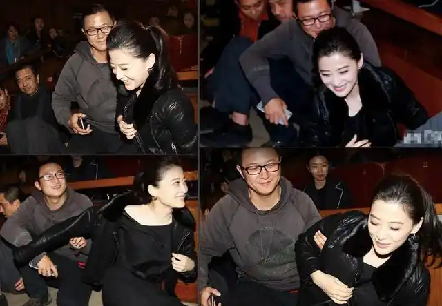 画面中这个中年发福的男人就是梅婷现如今的丈夫曾剑了,两人结婚多年