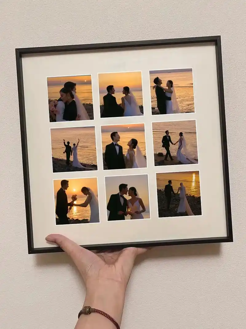 这几组婚纱照做成相框,也太有感觉了吧!老公最喜欢第6组 #婚 - 抖音
