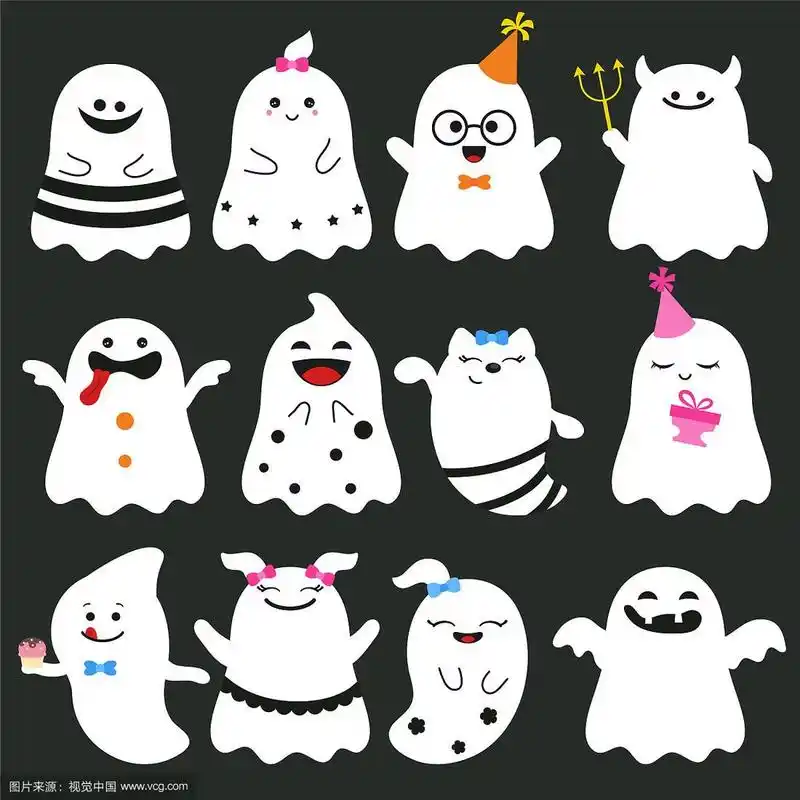可爱的幽灵角色可爱的幽灵角色