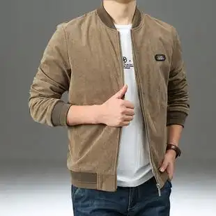 休闲宽松大码夹克男士潮流百搭黑色外套男春秋秋装棒球服2021新款