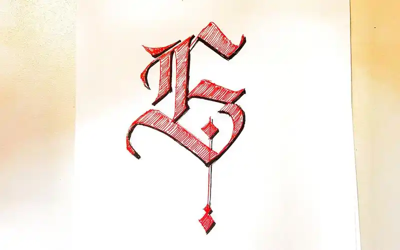 【英文手写】超治愈的ins风哥特体大写字母(g)