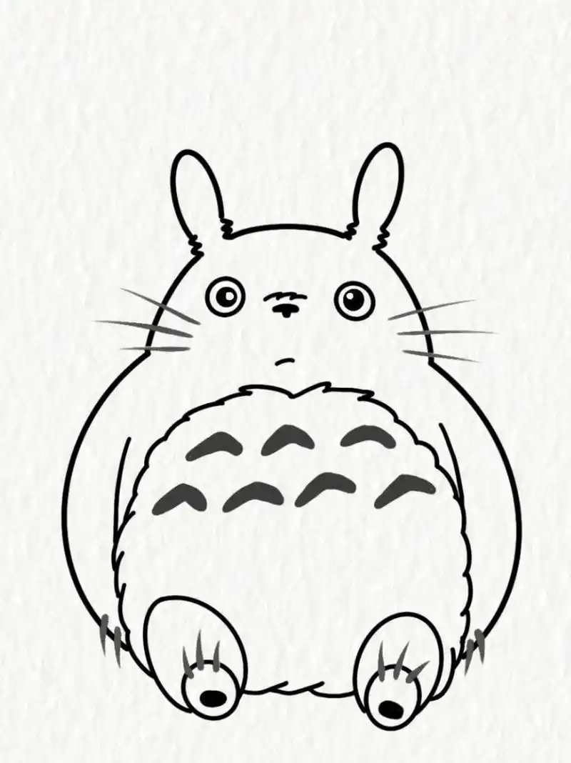 简笔画教程—龙猫三小只 大龙猫和他的两个小跟班来咯!