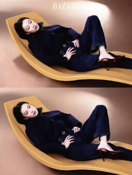 时尚芭莎三月刊##倪妮微醺感芭莎封面大片