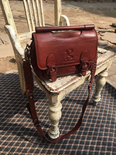vintage意大利纯牛皮中古包复古学院风邮差包怀旧电影道具包