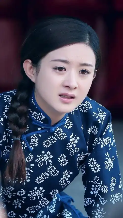 赵丽颖村姑造型!梨花带雨的俏脸让人心疼