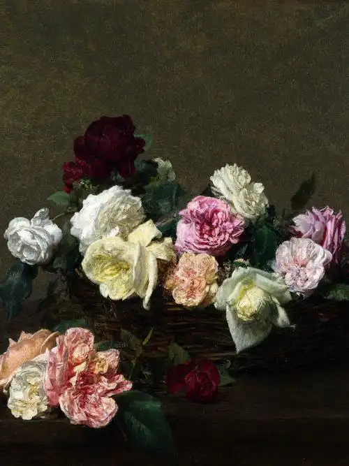 唯美竖屏花卉油画高清图片素材专辑1(20p)