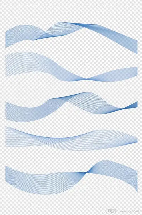 蓝色科技感线条免扣素材