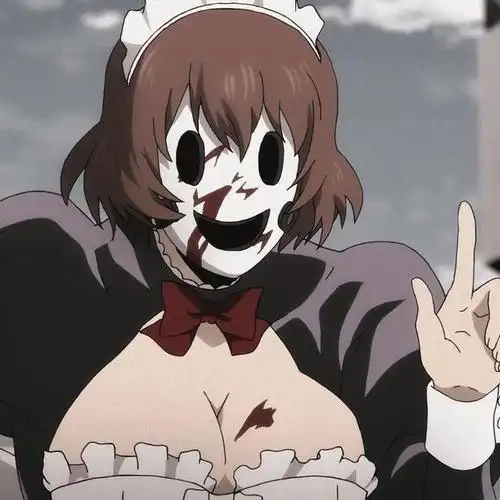 《天空侵犯》女仆面具人,面具破碎后,拥有清澈的眼神,动漫头像