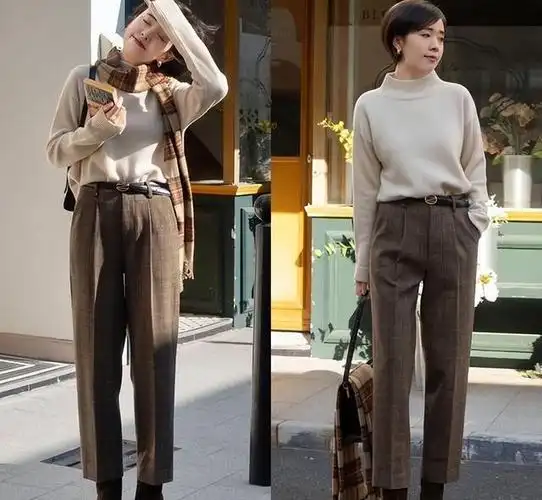 萝卜裤女裤怎么穿搭配好看(萝卜裤怎么穿优雅又高级)