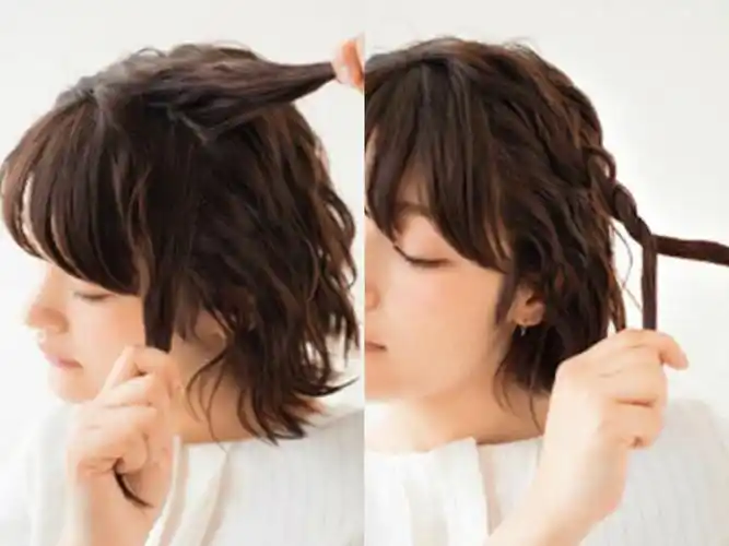 短烫发怎么扎好看短烫发的简单扎法图解片