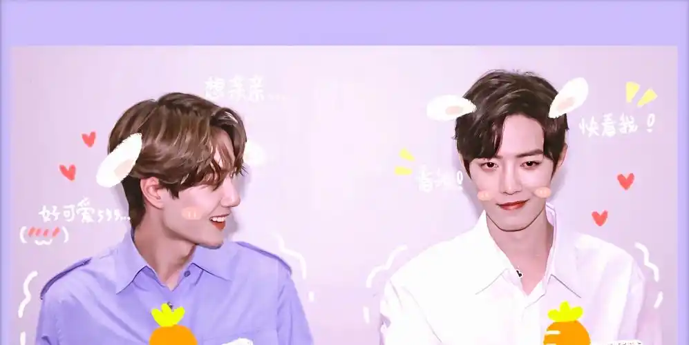 原创肖战王一博的历史存货王一博吃东西超可爱肖战的眼神也太a了