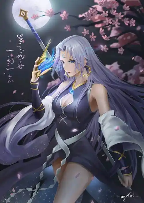 泷夜叉姬|若木放勋的阴阳师插画图片