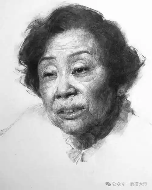 旧金山艺术大学教授oliversin女性肖像素描