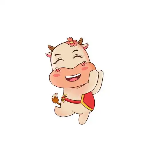 牛年到了,牛q版形象设计,用于拉花,灯笼,红包等包装主形象项目简介