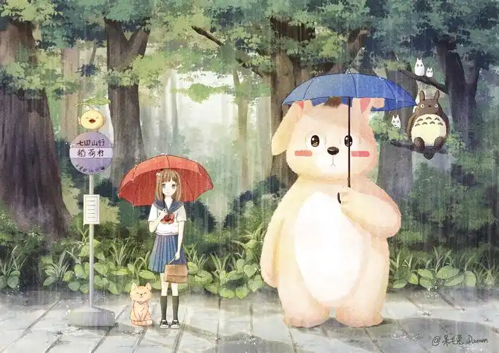 情怀插画宫崎骏的电影你最喜欢哪部