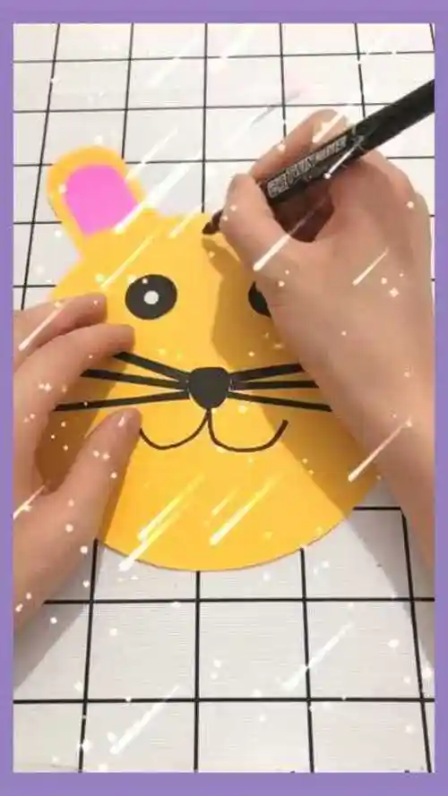 老虎头饰卡纸如何制作