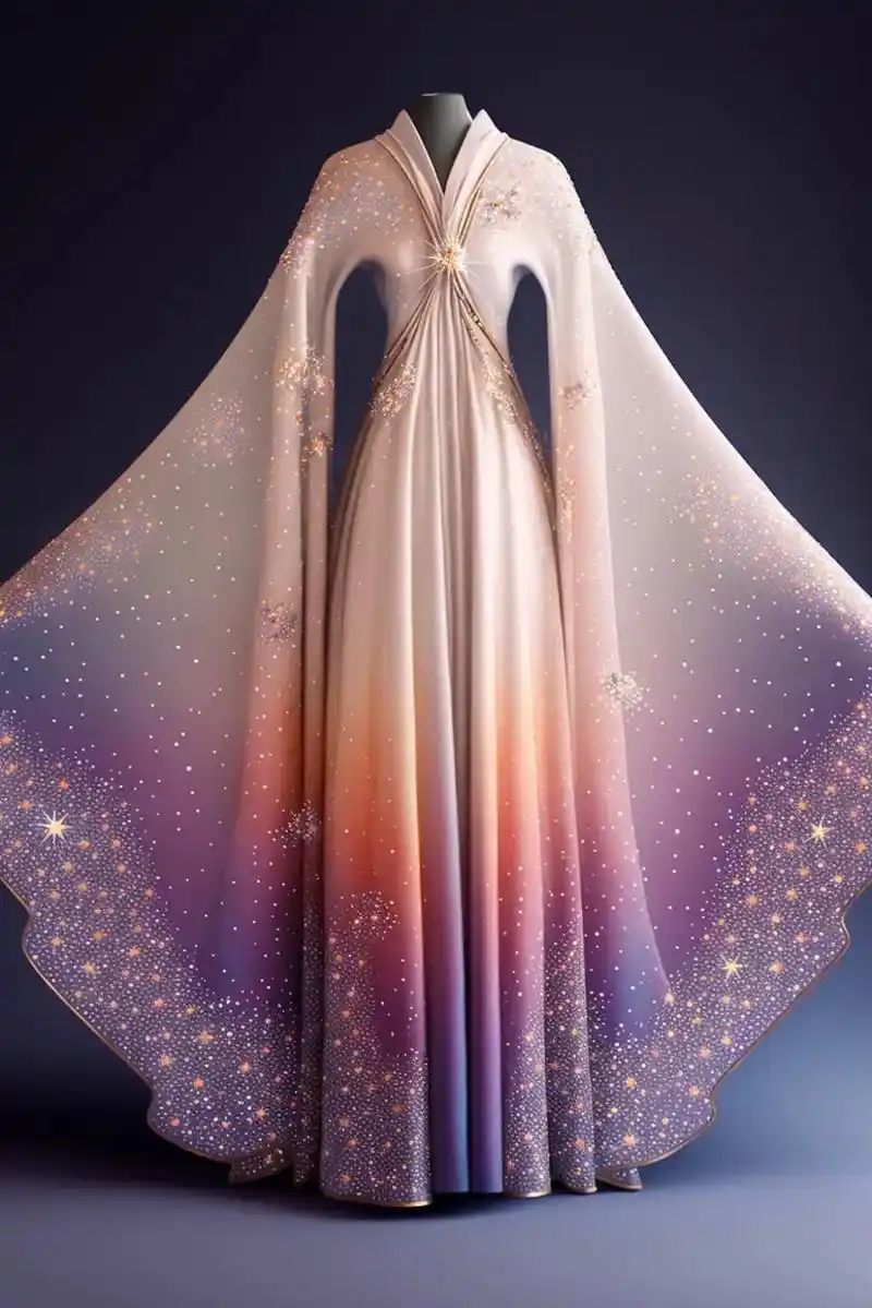 国风星空礼服设计.旧作 #图文伙伴计划 #审美积累 #原创设 - 抖音