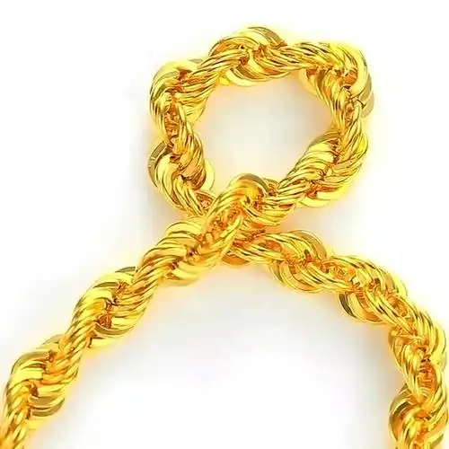 18k金麻花项链 au750黄金项链锁骨链小众高级感项链水贝黄金批发