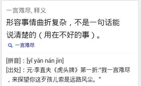 一言难尽是什么意思