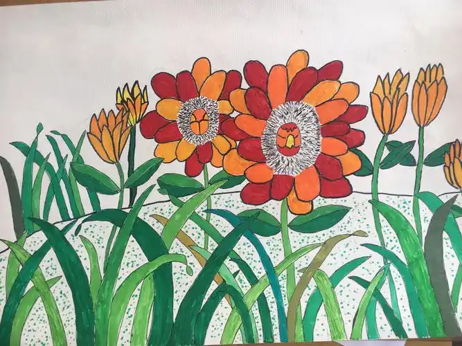 四年级部分作品,(线描画与儿童画相结合的绘画方式)