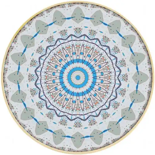 镜花水月 现代简约玄关装饰画创意圆形画圆框画图案壁画客厅挂画