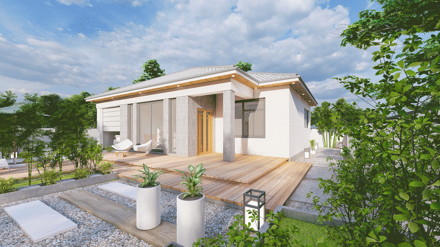 80*15.08m的一层自建小院,每寸空间皆是理想生活