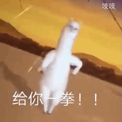 给你一拳(沙雕羊驼动图表情包)