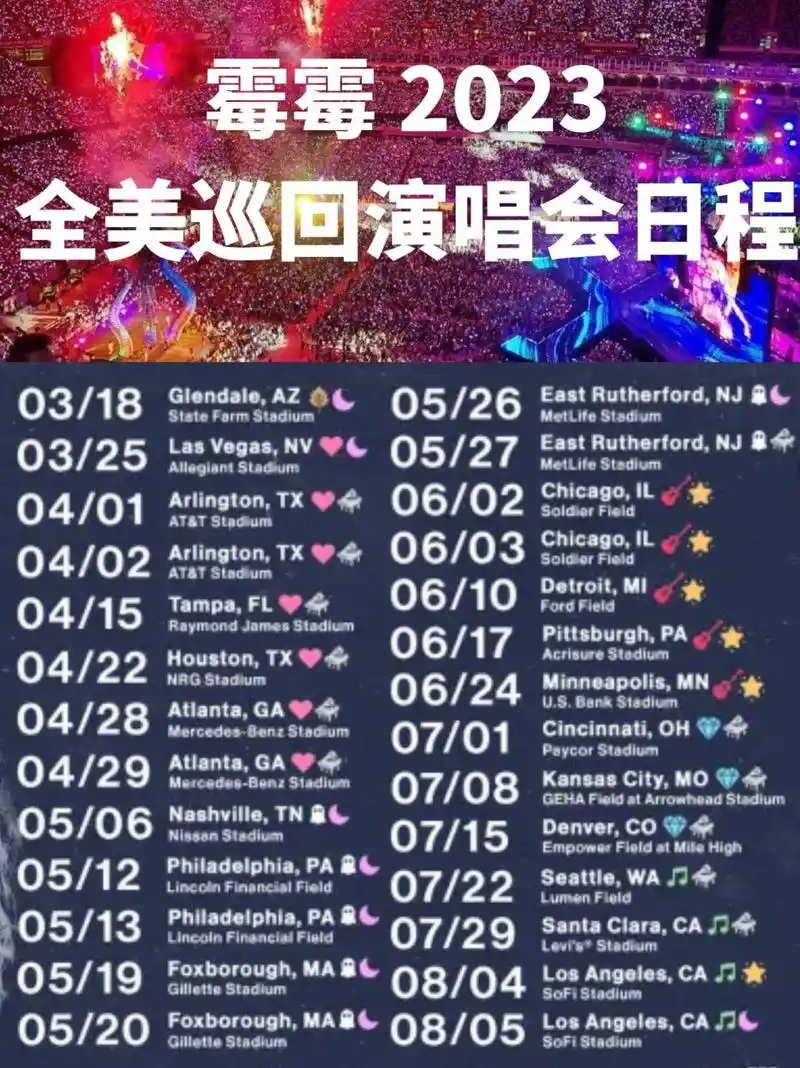 演唱会将于2023年3月18日的亚利桑那州 glendale