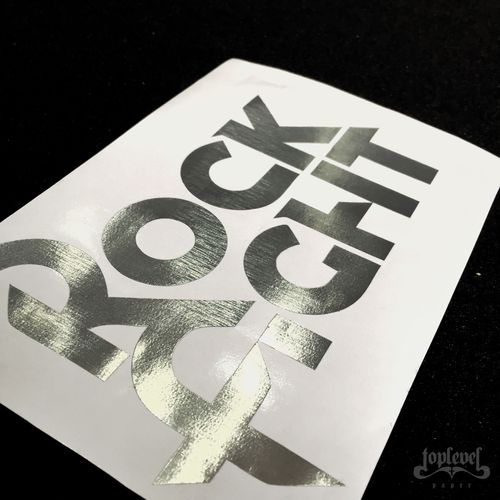 tlp镂空车贴 摇滚不死 金属 遮瑕贴行李箱笔记本贴rock fight