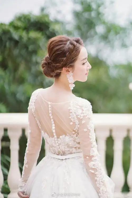 仙气唯美新娘鬓辫编发造型_高清图集_新浪网