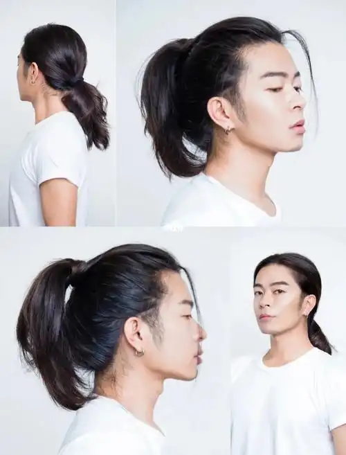 各位长发男生,发个给自己绑马尾或丸子头的视频吧.